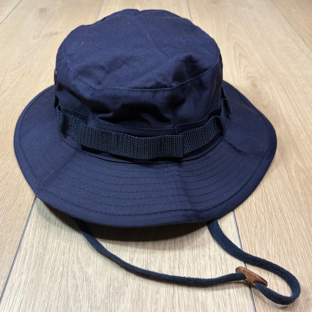 Navy Blue Boonie Hat Sun Hot Weather Type II Ripstop Tactical Fishing Size 7 3/4